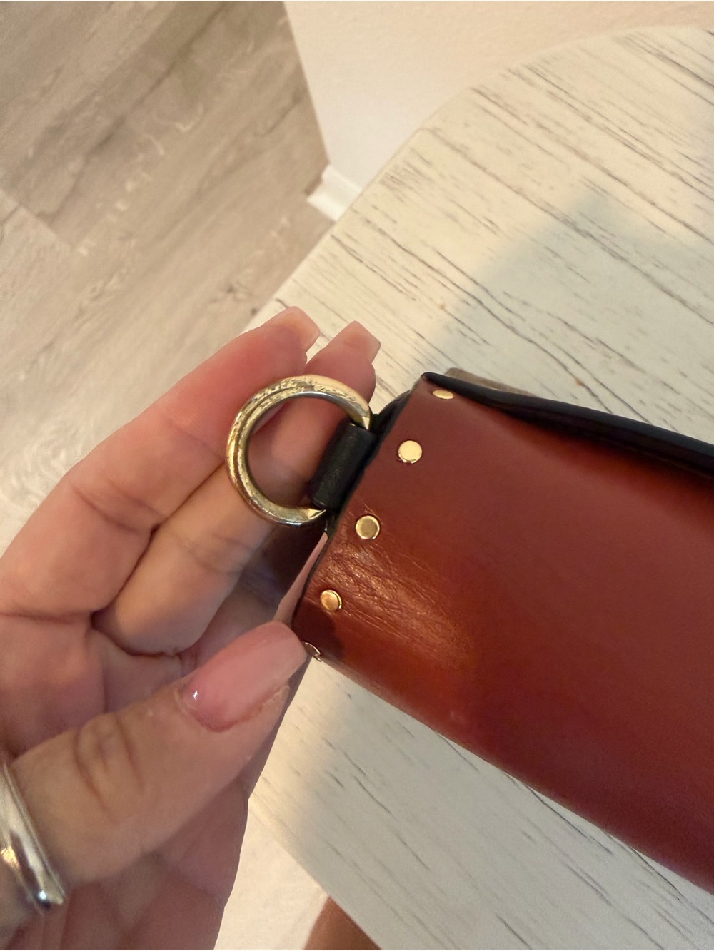 Coach Two-Tone Signature Saddle Bag in Brown and Black - Picture 12 of 15